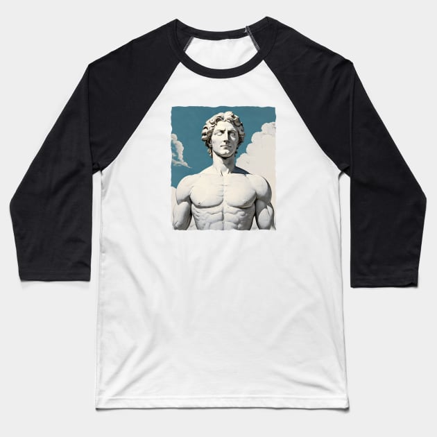 Emotive Neoclassical Sculpture Baseball T-Shirt by Manzo Carey